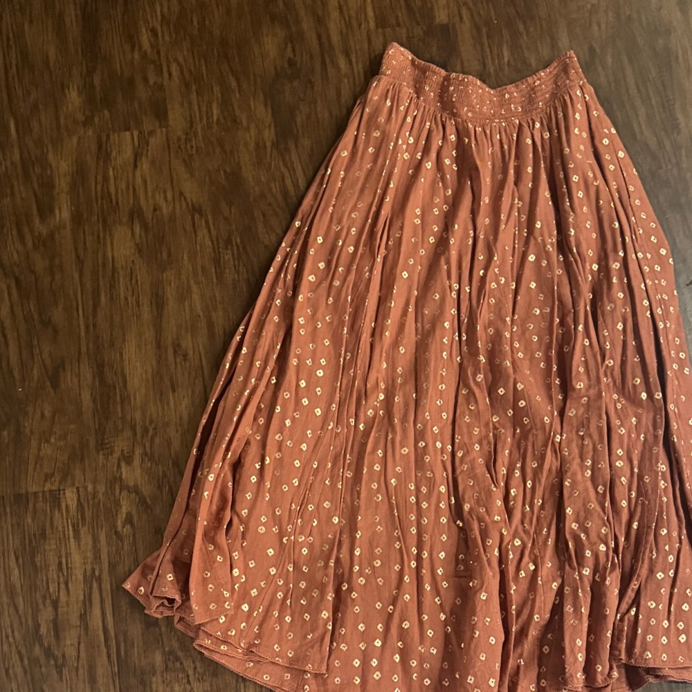 Anthropologie Terracotta Full Skirt - Picture 11 of 11